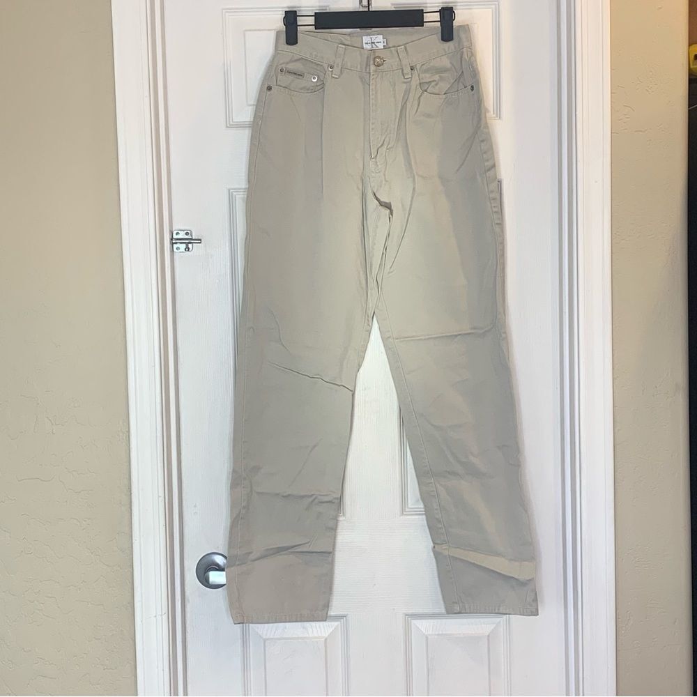 Calvin Klein Straight Leg High Rise Gray Jeans Size 6
